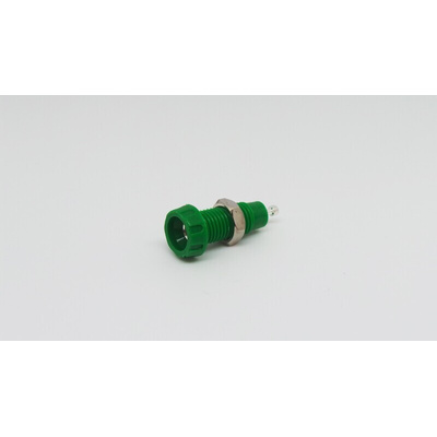 RS PRO Green Female Banana Socket, Solder Termination, 10A, 50V, Silver Plating
