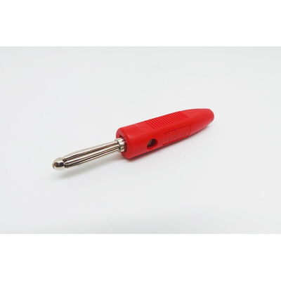 RS PRO Red Male Banana Connectors, Screw Termination, 16A, 50V, Copper Plating