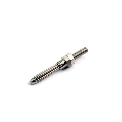 RS PRO Male Banana Connectors, 4 mm Connector, Shunt Termination, 16A, 50V, Nickel Plating