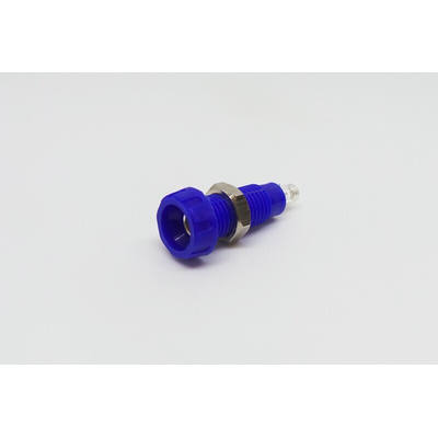 RS PRO Blue Female Banana Socket, 4 mm Connector, Solder Termination, 10A, 50V, Silver Plating