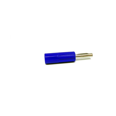 RS PRO Blue Male Banana Connectors, 4 mm Connector, Solder Termination, 16A, 50V, Silver Plating