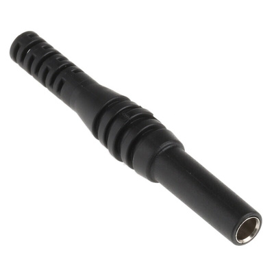 Staubli Black Female Banana Socket, 4 mm Connector, Solder Termination, 19A, 1000V, Nickel Plating