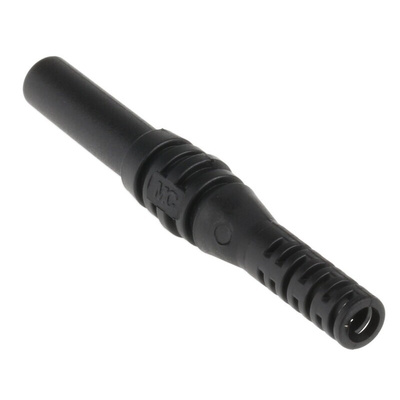 Staubli Black Female Banana Socket, 4 mm Connector, Solder Termination, 19A, 1000V, Nickel Plating