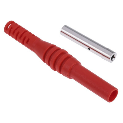 Staubli Red Female Banana Socket, 4 mm Connector, Solder Termination, 19A, 1000V, Nickel Plating