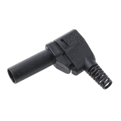 Staubli Black Male Banana Plug, 4 mm Connector, Solder Termination, 32A, 500V, Nickel Plating