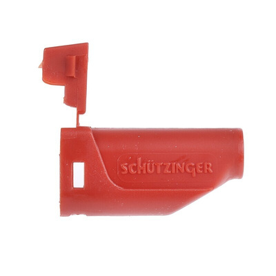 Schutzinger Red Male Banana Plug, 4 mm Connector, Screw Termination, 16A, 30 V ac, 60V dc, Nickel Plating