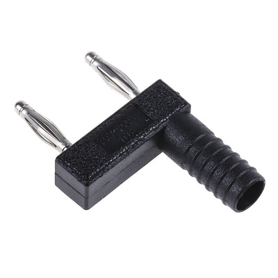 Staubli Black Male Banana Plug, 2mm Connector, Plug In Termination, 10A, 30 V, 60V dc, Silver Plating