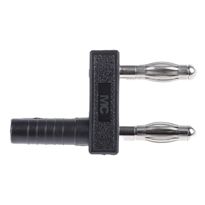 Staubli Black Male Banana Plug, 4 mm Connector, 32A, 30 V, 60V dc, Nickel Plating