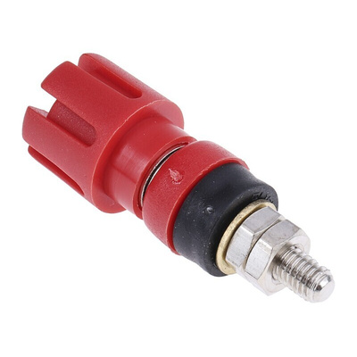 RS PRO 4mm Red Terminal Post, 30A, 2BA Thread
