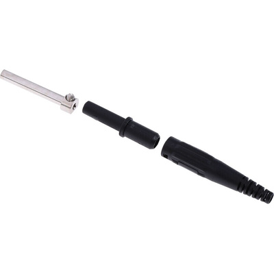 Staubli Black Female Banana Socket, 4 mm Connector, Screw Termination, 32A, 1000V, Nickel Plating