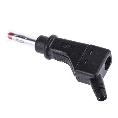 Staubli Black Male Banana Plug, 4 mm Connector, Screw Termination, 32A, 600V, Nickel Plating