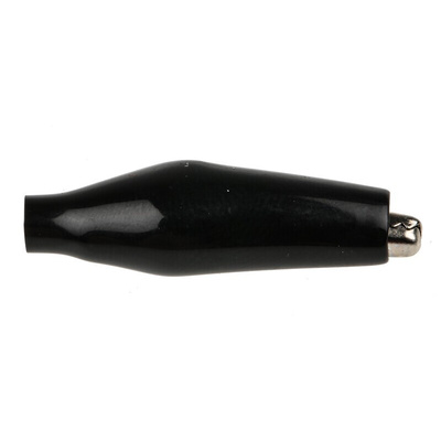 RS PRO Crocodile Clip, Nickel-Plated Steel Contact, Black