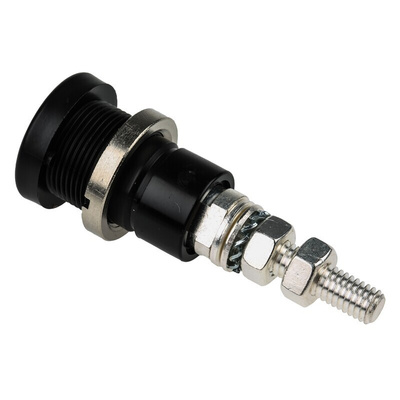 Staubli Red Female Test Socket, 6 mm Connector, Screw Termination, 100A, 600V, Silver Plating