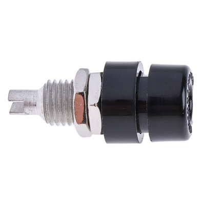Hirschmann Test & Measurement Black Female Banana Socket, 4 mm Connector, Solder Termination, 32A, 30 V ac, 60V dc, Tin