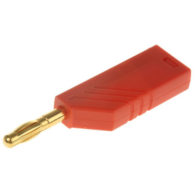 Hirschmann Test & Measurement Red Male Banana Plug, 4 mm Connector, Screw Termination, 24A, 30 V ac, 60V dc, Gold