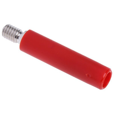 Staubli Red Female Banana Socket, 4 mm Connector, Screw Termination, 32A, 600V, Nickel Plating