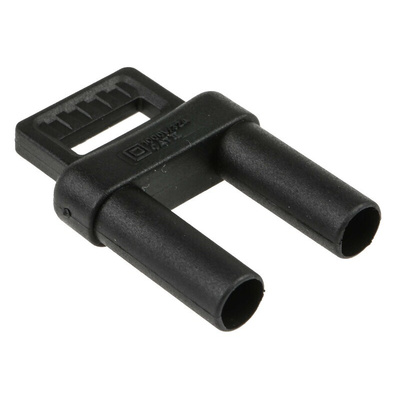 Staubli Black Male Banana Plug, 4 mm Connector, Spring Terminal Termination, 32A, 1000V