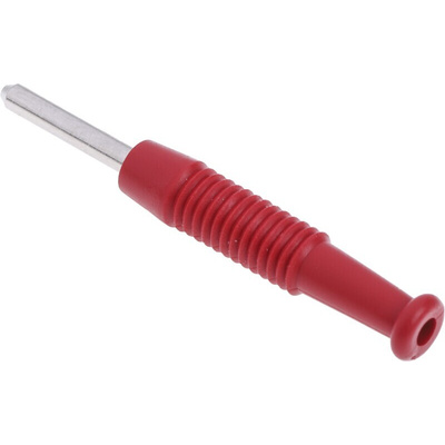 Hirschmann Test & Measurement Red Male Banana Plug, 2mm Connector, Solder Termination, 6A, 60V dc, Nickel Plating