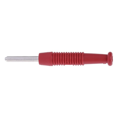 Hirschmann Test & Measurement Red Male Banana Plug, 2mm Connector, Solder Termination, 6A, 60V dc, Nickel Plating