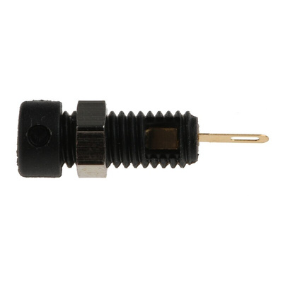 Hirschmann Test & Measurement Black Female Banana Socket, 2mm Connector, Solder Termination, 6A, 60V dc, Gold, Nickel