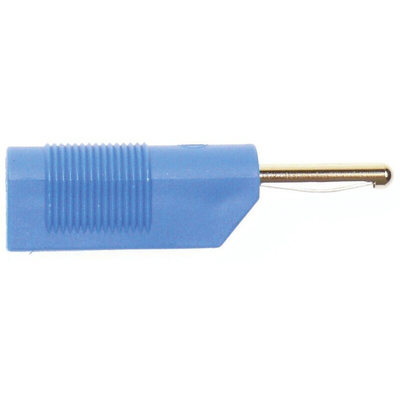 Hirschmann Test & Measurement Blue Male Banana Plug, 4 mm Connector, Screw Termination, 30A, 60V dc, Nickel Plating