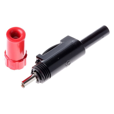 Hirschmann Test & Measurement Red Male Banana Plug, 4 mm Connector, Solder Termination, 30A, 60V dc, Nickel Plating