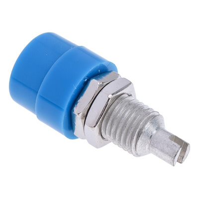 Hirschmann Test & Measurement Blue Female Banana Socket, 4 mm Connector, Solder Termination, 32A, 30 V ac, 60V dc, Tin