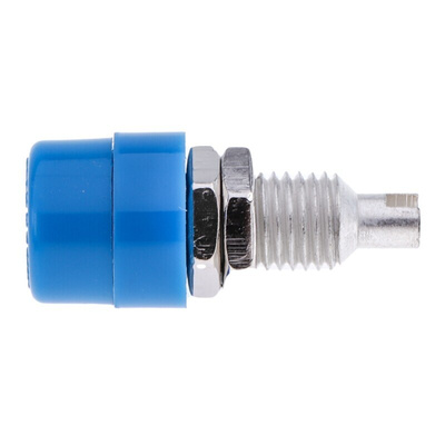 Hirschmann Test & Measurement Blue Female Banana Socket, 4 mm Connector, Solder Termination, 32A, 30 V ac, 60V dc, Tin