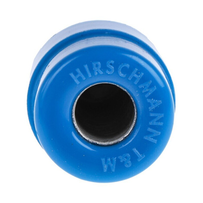 Hirschmann Test & Measurement Blue Female Banana Socket, 4 mm Connector, Solder Termination, 32A, 30 V ac, 60V dc, Tin