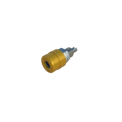 Hirschmann Test & Measurement Yellow Female Banana Socket, 4 mm Connector, Solder Termination, 32A, 30 V ac, 60V dc,