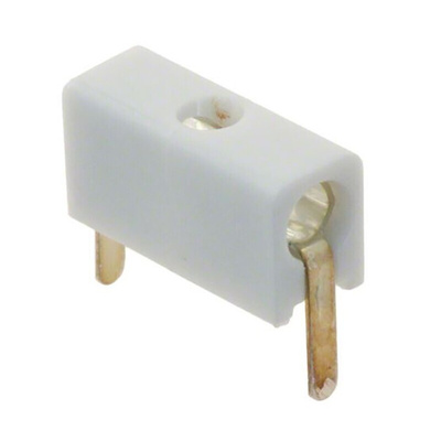 WIMA White Female Test Socket, 2mm Connector, Solder Termination, 5A, Silver Plating