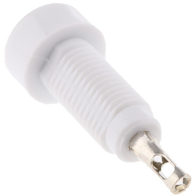 WIMA White Female Test Socket, 2mm Connector, Solder Termination, 10A, Tin Plating