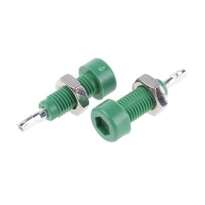 WIMA Green Female Test Socket, 2mm Connector, Solder Termination, 10A, Tin Plating