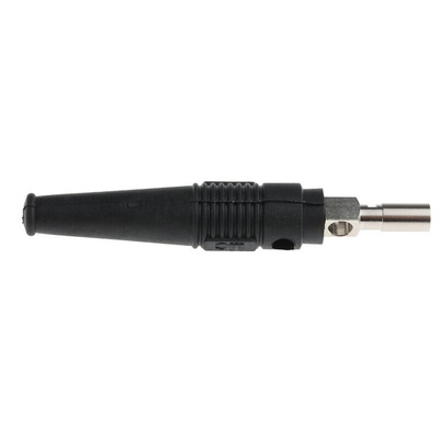 Staubli Black Male Banana Plug, 4 mm Connector, Solder Termination, 32A, 30 V, 60V dc, Nickel Plating