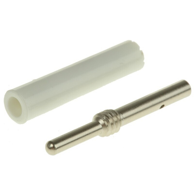 WIMA White Male Test Socket, 2mm Connector, Solder Termination, 10A, Nickel Plating