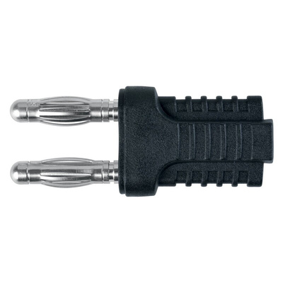 Schutzinger Black Male Banana Plug, 4 mm Connector, 12A, 33 V ac, 70V dc, Nickel Plating
