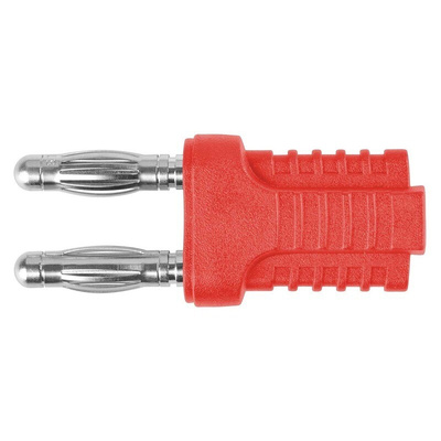 Schutzinger Red Male Banana Plug, 4 mm Connector, 12A, 33 V ac, 70V dc, Nickel Plating
