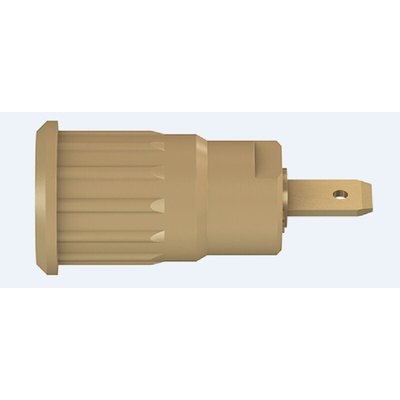 Staubli Brown Female Banana Socket, 4 mm Connector, Press Fit Termination, 24A, 1000V, Gold Plating