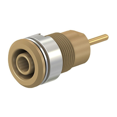 Staubli Brown Female Banana Socket, 4 mm Connector, 24A, 1000V, Gold Plating