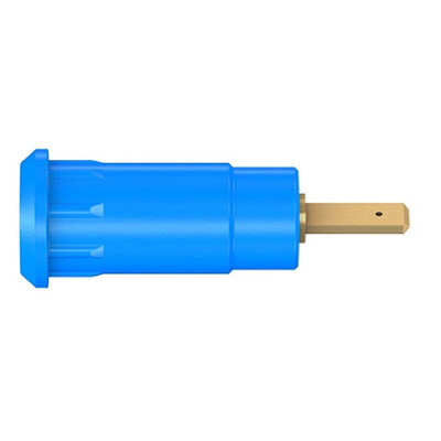 Staubli Blue Female Banana Socket, 2mm Connector, Press Fit Termination, 10A, 600V, Gold Plating