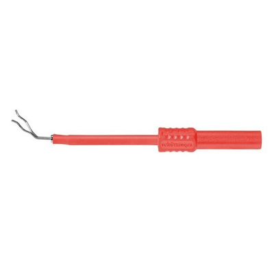 Schutzinger Red Female Test Socket, 4 mm Connector, Solder Termination, 1A, 600V, Nickel Plating