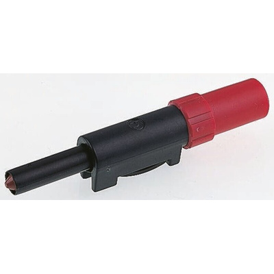 Hirschmann Test & Measurement Black Male Banana Plug, 4 mm Connector, Screw Termination, 16A, 60V dc, Nickel Plating