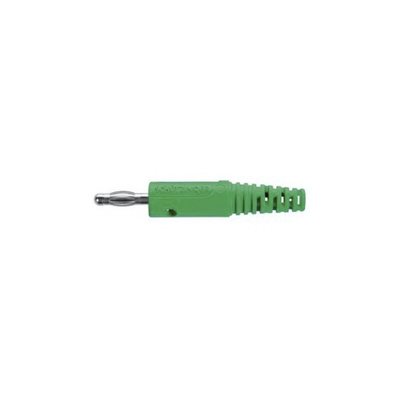 Schutzinger Green Male Banana Plug, 4 mm Connector, Screw Termination, 32A, 33 V ac, 70V dc, Nickel Plating