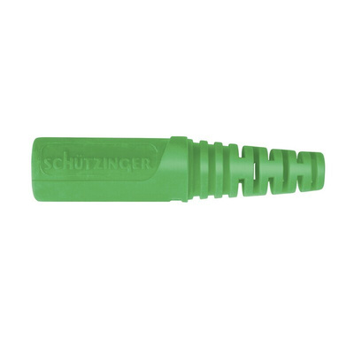 Schutzinger Green Female Banana Coupler, 4 mm Connector, Solder Termination, 32A, 33 V ac, 70V dc, Nickel Plating