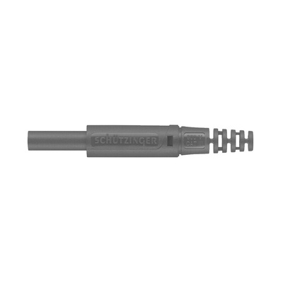 Schutzinger Black Male Banana Connector, 10A, 600V