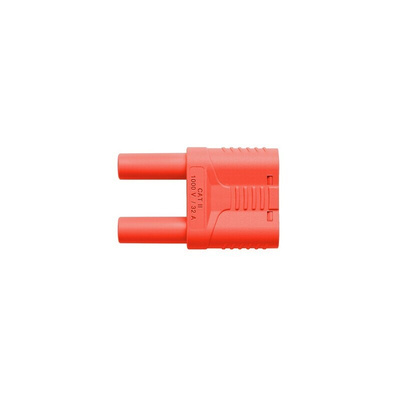 Schutzinger Red Male Banana Plug, 4 mm Connector, Nickel Plating