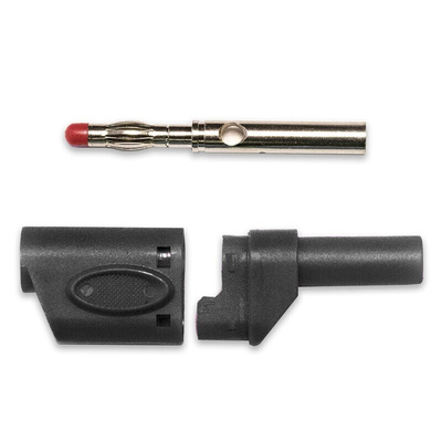 Mueller Electric Black Male Banana Plug, 4 mm Connector, Solder Termination, 20A