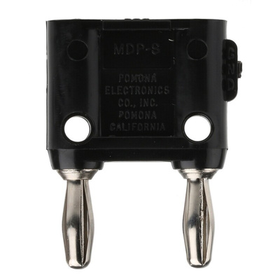 Fluke Black Male Banana Plug, Screw Termination, 15A, 5000V, Nickel Plating