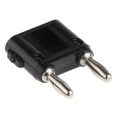 Fluke Black Male Banana Plug, Screw Termination, 15A, 5000V, Nickel Plating
