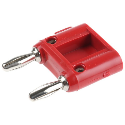 Fluke Red Male Banana Plug, Screw Termination, 15A, 5000V, Nickel Plating